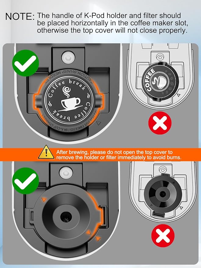 Slim Single Serve Coffee Maker, Fast Brew for K-Cup & Ground Coffee Small One Cup Coffee Maker, 6-12 Oz Brew Sizes, Coffee Machine with Descaling Reminder and Water Window,White