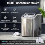 Load image into Gallery viewer, Nugget Ice Makers Countertop, Soft Pebble Ice Machine, Chewable Crushed Pellet Ice 42lbs/Day, Self-Cleaning Drainpipe Ice Maker for Party, Home, Kitchen, Bar, Office, Silver Gray