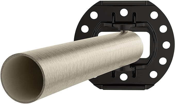 Moen Curved Adjustable Length Fixed Mount Single Shower Curtain Rod for Bathroom, Brushed Nickel Finish, CSR2160BN