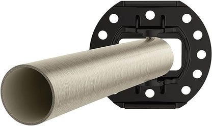 Moen Curved Adjustable Length Fixed Mount Single Shower Curtain Rod for Bathroom, Brushed Nickel Finish, CSR2160BN