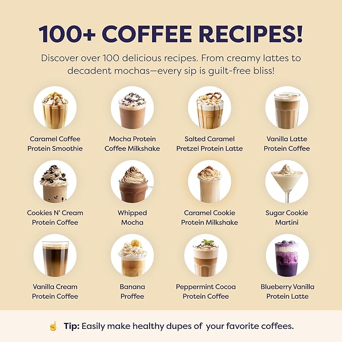 Sugar Cookie Protein Iced Coffee - Premium Whey Protein & Instant Iced Coffees - 100% Natural Cold Brew Coffee - Zero Artificial Flavors & Sweeteners, 80 mg Caffeine, 0g of Sugar, 20 Servings