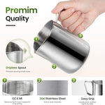 Load image into Gallery viewer, Nahida Handheld Milk Frother Wand with Stand &amp; 14oz Milk Frothing Pitcher Milk Coffee Cappuccino Latte Art - Green