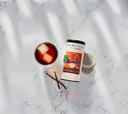 The Republic of Tea - Good Hope Vanilla Herbal Red Tea, Naturally Caffeine-Free African Rooibus - 36 Tea Bags