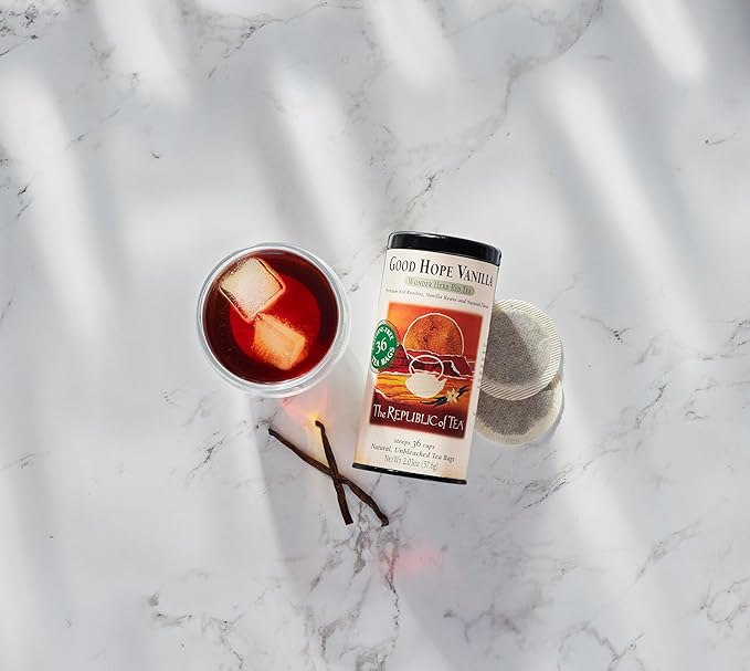 The Republic of Tea - Good Hope Vanilla Herbal Red Tea, Naturally Caffeine-Free African Rooibus - 36 Tea Bags