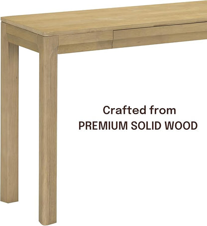 NTC Flow Modern Wooden Rectangle Console Table with Hidden Drawer – Waterproof & Heat Resistant, Sand