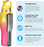 Load image into Gallery viewer, SENDESTAR 40oz Stainless Steel Water Bottle(Cold for 48 Hrs, Hot for 24 Hrs),Double Wall Vacuum Insulated Bottle with Straw Lid, Spout Lid and Flex Cap, Fit in Any Car Cup Holder