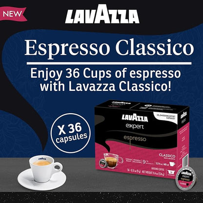Lavazza Expert Coffee Pods Variety Pack – 72 Count (36 Each) – Includes Aroma Più Espresso & Gusto Intenso Double Shot Capsules – Keto-Friendly, Bold Italian Flavor – Compatible with All Lavazza LB Machines
