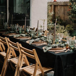 Load image into Gallery viewer, 10 Pack Black Rectangle Table Cloth, 60 x 102 Inch Tablecloths for 6 Foot Tables, Wrinkle Resistant Polyester Washable Table Cover for Banquet, Restaurant, Parties