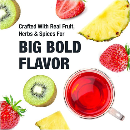 Tiesta Tea - Strawberry Kiwi Herbal Tea, Loose Leaf, Strawberry Hibiscus Kiwi Fruit Tea, Premium Caffeine-Free Herbal Blend, Make Hot or Iced & Up to 25 Cups, 2.5 oz Resealable Pouch