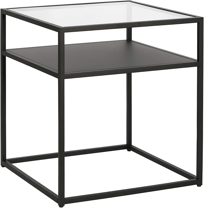 Ada 20'' Wide Square Side Table in Blackened Bronze