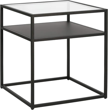 Ada 20'' Wide Square Side Table in Blackened Bronze