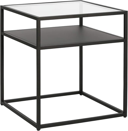 Ada 20'' Wide Square Side Table in Blackened Bronze