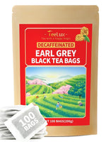 Load image into Gallery viewer, TeeLux Decaf Earl Grey Tea Bags, Decaffeinated Black Tea Blended with Natural Bergamot, Smooth &amp; Full-Bodied, Enjoy Hot or Iced, 100 Count