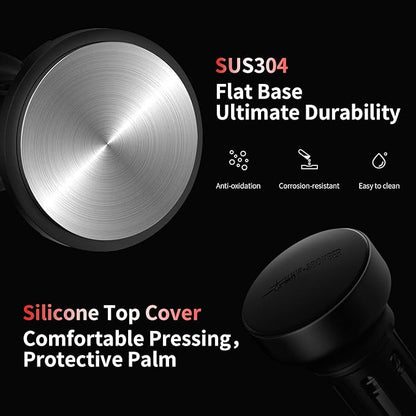 MHW-3BOMBER Espresso Tamper, 58mm-Spring-Loaded Coffee Tamper with Sound Feedback, Barista 58mm Tamper for Breville, Tamper for Espresso Machine, Flat Base YU Series, T6162F-OS