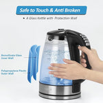 Load image into Gallery viewer, 1500W Electric Kettle with Temperature Control - 6-Temp Presets for Tea/Coffee, Double Wall Cool-Touch, 4H Keep Warm, 1.7L Borosilicate Glass &amp; BPA-Free, Fast Boil for Home/Office