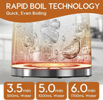 Load image into Gallery viewer, Electric Kettle for Boiling Water, 1.7L Visual Water Window Stainless Steel Electric Water Kettle, 1500W BPA-Free Hot Water Kettle Pot, Auto Shut Off &amp; Boil-Dry Protection, Green