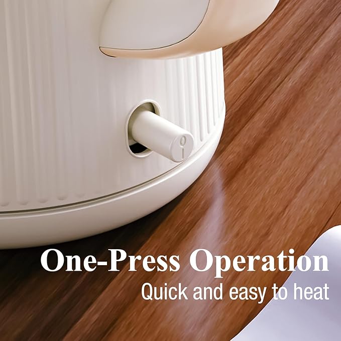 Nueve&Five 1.7L (57oz) Large Electric Kettle Perfect for 7+Cups of Tea and Coffee,2 quarts Double Wall Big Electric Tea Kettle,Auto Shut Off,1200W Hot Water Kettle Electric -Cream White