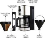 Load image into Gallery viewer, Kenmore Drip Coffee Maker - Programmable Cafe Machine With Glass Pot, Regular &amp; Bold Brew, Auto Shut Off Large Water Reservoir, Reusable Filter, Kitchen Appliances For Cafeteria Barista, 12 Cup Black