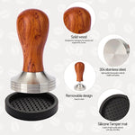 Load image into Gallery viewer, 51mm Espresso Tamper Kit, Hard Wood Espresso Tamper Tool &amp; Powder Press Pad &amp; 8-Needles Espresso Stirrers For 51 mm Portafilter