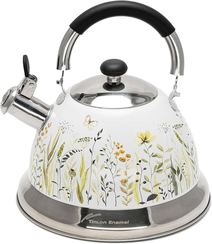 Tea Kettle, 3.1 Quart Whistling Tea Pot for Stove Top, Food Grade 304 Stainless Steel Teapot with for Coffee, Tea, Milk etc