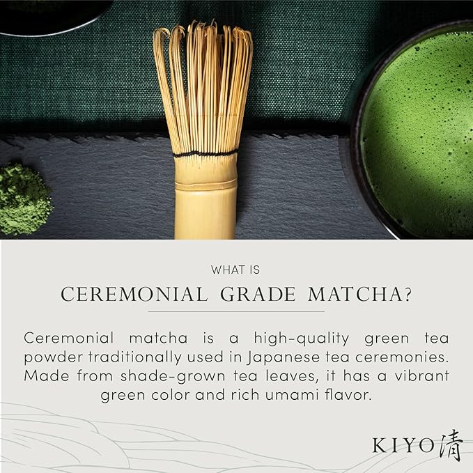 Kiyo Matcha Classic Grade Chiba no Shiro Organic Ceremonial Matcha - Pure Japanese First Harvest Organic Ceremonial Grade Matcha Green Tea Powder from Japan (40g/1.4oz)