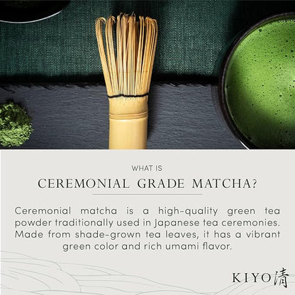 Kiyo Matcha Classic Grade Chiba no Shiro Organic Ceremonial Matcha - Pure Japanese First Harvest Organic Ceremonial Grade Matcha Green Tea Powder from Japan (40g/1.4oz)