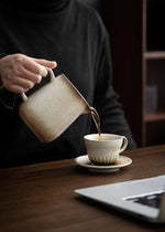 Load image into Gallery viewer, Pour Over Coffee Maker,Ceramic Coffee Maker With 100 pcs V60 Paper Filter，16oz/480ml Pour Over Coffee Dripper (Off White)