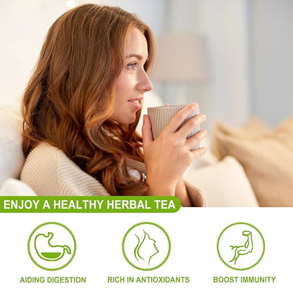 FullChea - Moringa Tea, 50 Teabags - Pure & Natural Moringa Leaves, Cultivated From India - Herbal Tea for Supporting Digestion & Immune System - Non-GMO - Caffeine-free