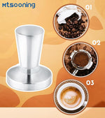 Load image into Gallery viewer, Mtsooning 40mm Coffee Tamper, Solid Stainless Steel Barista Powder Press Leveler Tool, Espresso Coffee Tamper Hammer for Coffee Grounds Machines Accessory