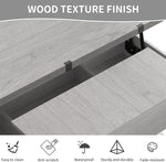 Load image into Gallery viewer, Lift Top Coffee Table with Storage, Grey Lift Top Coffee Table with Drawers&amp;Hidden Compartment, Multi-Functional Center Table, Convertible Coffee Tables into Dining Table for Home Living Room Office