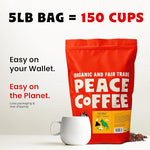 Load image into Gallery viewer, Peace Coffee Guatemala Single Origin Coffee | 5 lb Whole Bean Dark Roast | Organic Fair Trade | Rich, Chocolatey Flavor | Shade Grown, Fresh Roasted