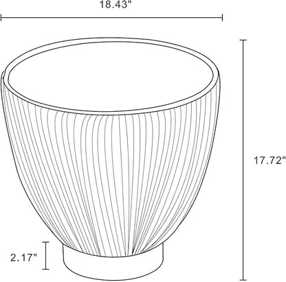 Manhattan Comfort Modern Anderson Coffee Table, 1.0 & 2.0 End Table, Upholstered in Cream and Grey Leatherette with Ceramic Faux Tabletop and Gold Metal Tabletop- Set of 3