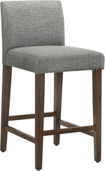 Load image into Gallery viewer, CHITA Counter Height Bar Stools Set of 3, 27" H Seat Height Upholstered Barstools, Fabric in Fog Grey