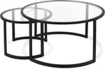 Load image into Gallery viewer, Mitera Round Nested Coffee Table in Blackened Bronze