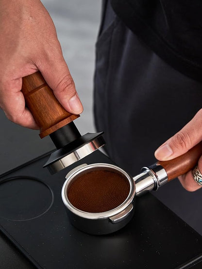 53.3mm Espresso Tamper,Premium Barista Coffee Tamper with Constant 30lb Calibrated Spring Loaded,Stainless Steel Base and Mahogany Hand,Fits for All 53mm54mm Portafilters,Espresso Accessories