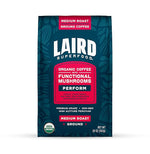 Load image into Gallery viewer, Laird Superfood Peruvian Medium Roast Coffee with Functional Mushrooms, Certified Organic Peruvian Ground Coffee Beans, Gluten-Free, Dairy-Free, Non-GMO, Paleo, Keto Friendly, 20 oz. Bag