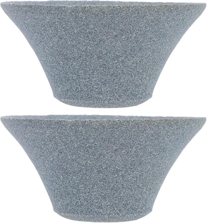 2Pcs Japanese Coffee Filters Ceramic Coffee Dripper Reusable Dripper Paperless Tea Strainer Light Grey, 4.52x4.52x2.36inch