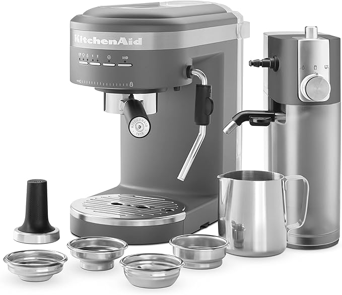 KitchenAid Semi-Automatic Espresso Machine and Automatic Milk Frother Attachment - KES6404