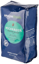 Load image into Gallery viewer, AmazonFresh Direct Trade Nicaragua Whole Bean Coffee, Medium Roast, 12 Ounce (Pack of 2)
