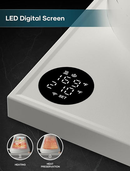 Electric Kettle, Gooseneck Electric Kettle, ±1℉ Precise Temperature Control, Stainless Steel Interior, Quick Heating for Pour Over Coffee, Tea & Boiling Water, 0.9L (Cream White)