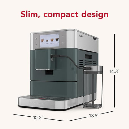 KitchenAid Fully Automatic Espresso Machine KF8 with Milk Attachment & Plant Based Milk Options, KES8558JP, Juniper
