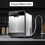 Load image into Gallery viewer, Nugget Ice Maker – 40 lbs/Day Countertop Ice Machine with 10Lbs Storage Bin, Chewable Ice Machine Maker Self-Cleaning, Stainless Steel, Dual Water Inlet Mode, Portable for Home Kitchen Bar Office