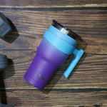 Load image into Gallery viewer, 40 oz Tumbler with Handle and 2 Straw 2 Lid, Insulated Water Bottle Stainless Steel Vacuum Cup Reusable Travel Mug,Ocean Dream