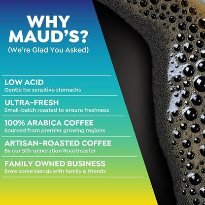 Maud's Sumatra Coffee Pods, 100 ct, Dark Roast Coffee in Recyclable Single Serve Pods – 100% Arabica Coffee, Compatible with Keurig K Cups Maker