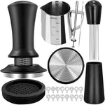 Load image into Gallery viewer, 22 PCS Coffee Tamper Set, Espresso Accessories Tampers kit Barista Tools with 51mm Espresso Tamper, WDT Tool, Frothing Pitcher, Coffee Stirrer, Latte Art Pen, Tamper Mat, 16 Coffee Stencils