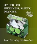 Load image into Gallery viewer, EZR Leaf Lemon Verbena Herbal Tea Caffeine-Free Decaf Relaxing Blend 20 Pyramid Tea Bags 1.4 Once with Rooibos, Lavender, Lemongrass