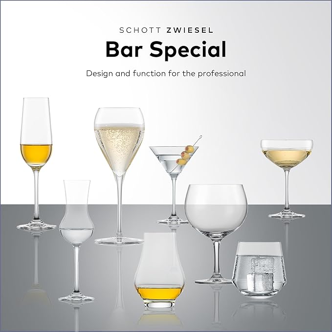 SCHOTT ZWIESEL Bar Special Sherry Glass (Set of 6), Shot Glasses with Stem, Dishwasher-Safe Tritan Crystal Glasses, Made in Germany (4 Ounce)