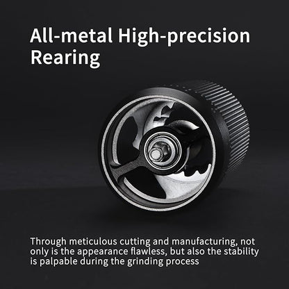 Manual Coffee Grinder by Suvykep — 7 Star Coffee Grinder Manual with 25g Capacity, CNC Stainless Steel Espresso Grinder with 55 Grind Settings — For Espresso, French Press, Pour Over (Grey)