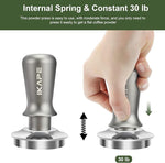 Load image into Gallery viewer, IKAPE 53mm Espresso Tamper, Premium Barista Coffee Tamper with Calibrated Spring Loaded, 100% Flat Stainless Steel Base Tamper Fits for Breville Series 54mm Portafilter Basket