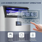 Load image into Gallery viewer, Commercial Ice Maker Machine 360LBS/24H with 80LBS Storage Bin, 126PCS Ice Cubes Ice Machine Stainless Steel Undercounter/Freestanding Ice Maker for Home Bar Outdoor, Self Cleaning